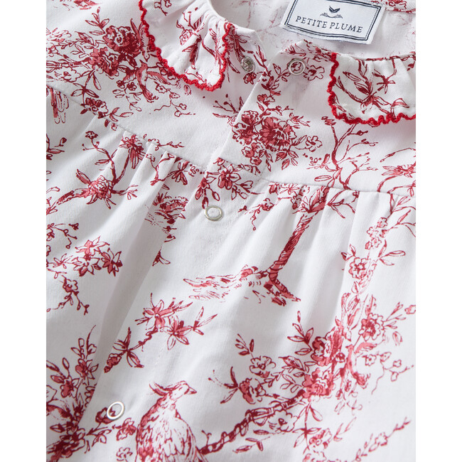 Baby's Twill Madeline Romper in Red Timeless Toile - Rompers - 5