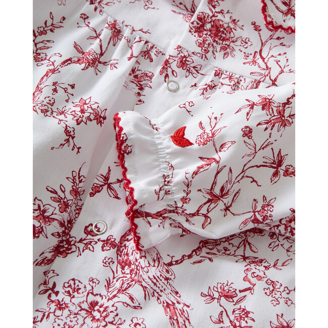 Baby's Twill Madeline Romper in Red Timeless Toile - Rompers - 6