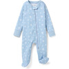 Baby's Pima Romper in Periwinkle Wonderland - Footie Pajamas - 1 - thumbnail