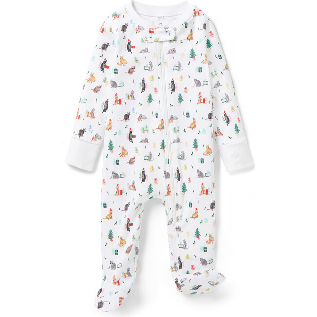 Baby's Pima Romper in Merry Meow