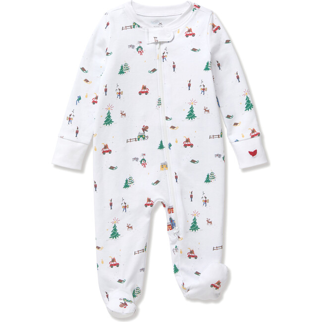 Baby's Pima Romper in Holiday Town