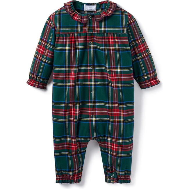 Baby's Brushed Twill Madeline Romper in Kensington Tartan