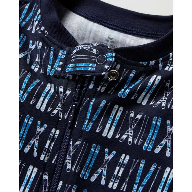 Baby's Pima Romper in Ski Trails - Footie Pajamas - 2