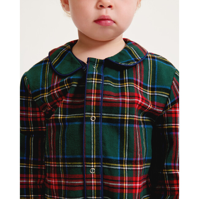 Baby's Brushed Twill Cambridge Romper in Kensington Tartan - Rompers - 3