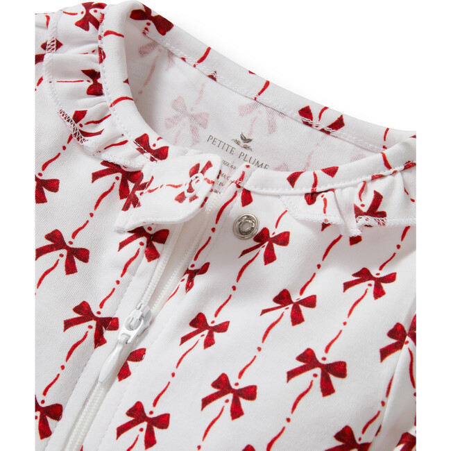Baby's Pima Romper in Blissful Bows - Footie Pajamas - 2