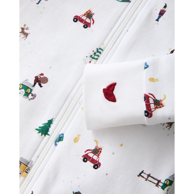 Baby's Pima Romper in Holiday Town - Footie Pajamas - 3