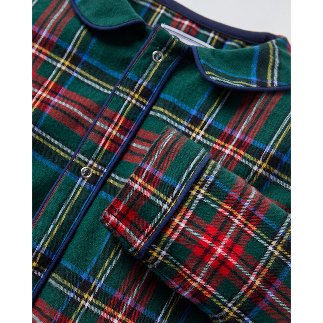 Baby's Brushed Twill Cambridge Romper in Kensington Tartan - Rompers - 5
