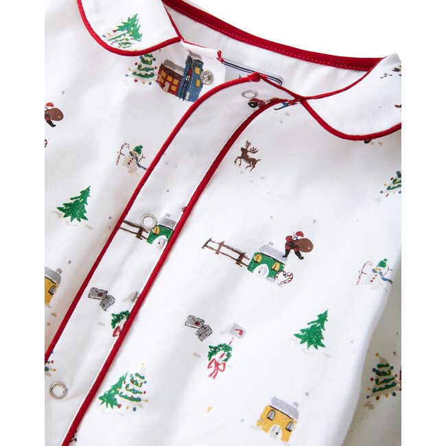Baby's Twill Cambridge Romper in Holiday Town - Rompers - 6