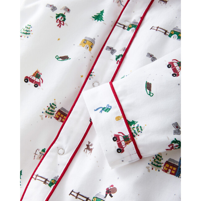 Baby's Twill Cambridge Romper in Holiday Town - Rompers - 7