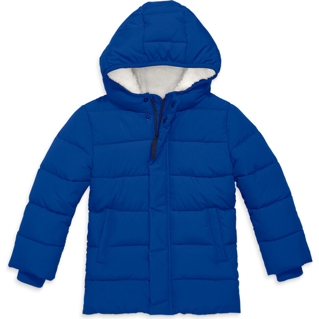 Parka Puffer Coat, Blue Jay