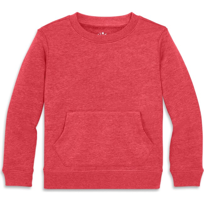Cozy Fleece Crewneck Sweatshirt, Heather Cherry