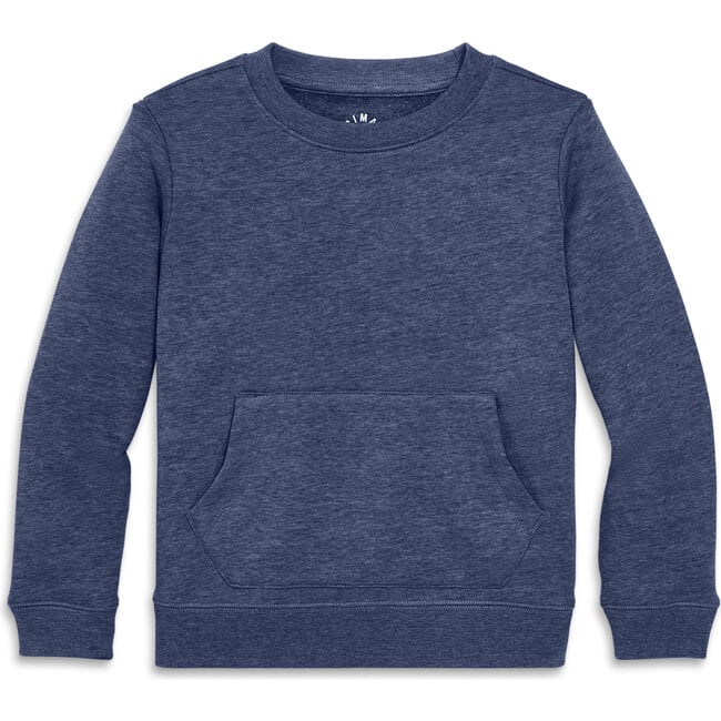 Cozy Fleece Crewneck Sweatshirt, Heather Navy