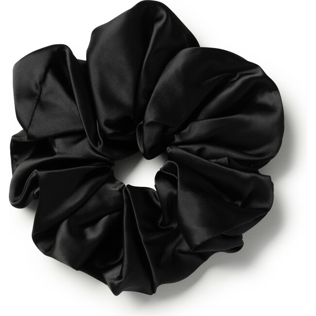 Rosa Vintage Satin Scrunchie, Black