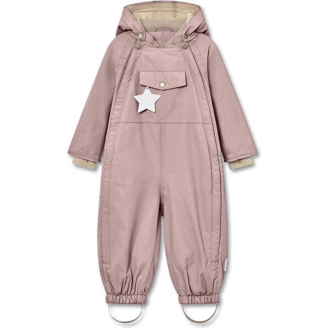 MINI A TURE MATWISTI fleece lined snowsuit. GRS - CLOUDY ROSE Pink