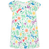 Kids Swing Dress In Bright Backyard, White Backyard Print - Dresses - 1 - thumbnail