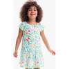 Kids Swing Dress In Bright Backyard, White Backyard Print - Dresses - 2