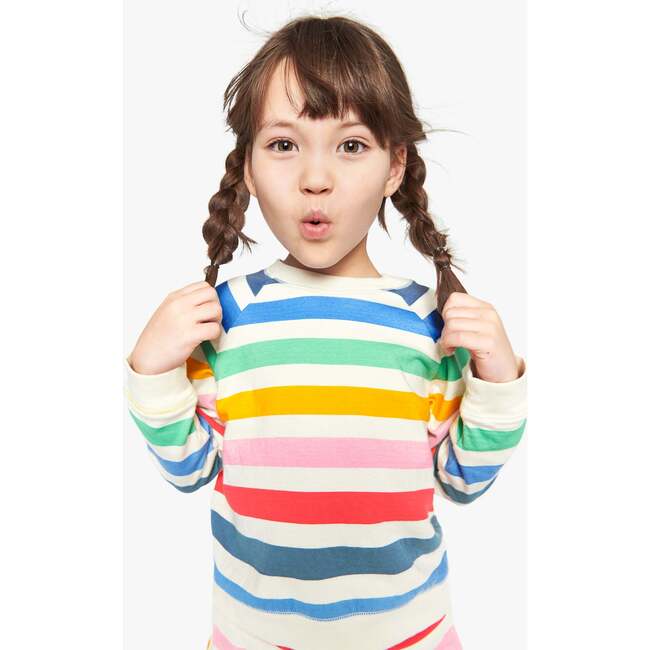 Kids Sweatshirt In Candy Stripe, Ivory Candy Stripe - Sweatshirts - 2