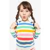Kids Sweatshirt In Candy Stripe, Ivory Candy Stripe - Sweatshirts - 2 - thumbnail