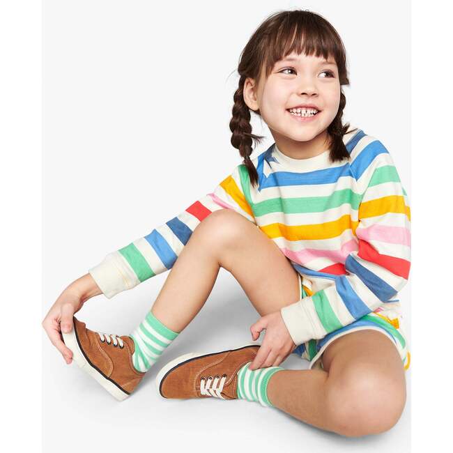 Kids Sweatshirt In Candy Stripe, Ivory Candy Stripe - Sweatshirts - 3