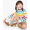 Kids Sweatshirt In Candy Stripe, Ivory Candy Stripe - Sweatshirts - 3 - thumbnail