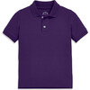 Kids Short Sleeve Pique Polo, Grape - Polo Shirts - 1 - thumbnail