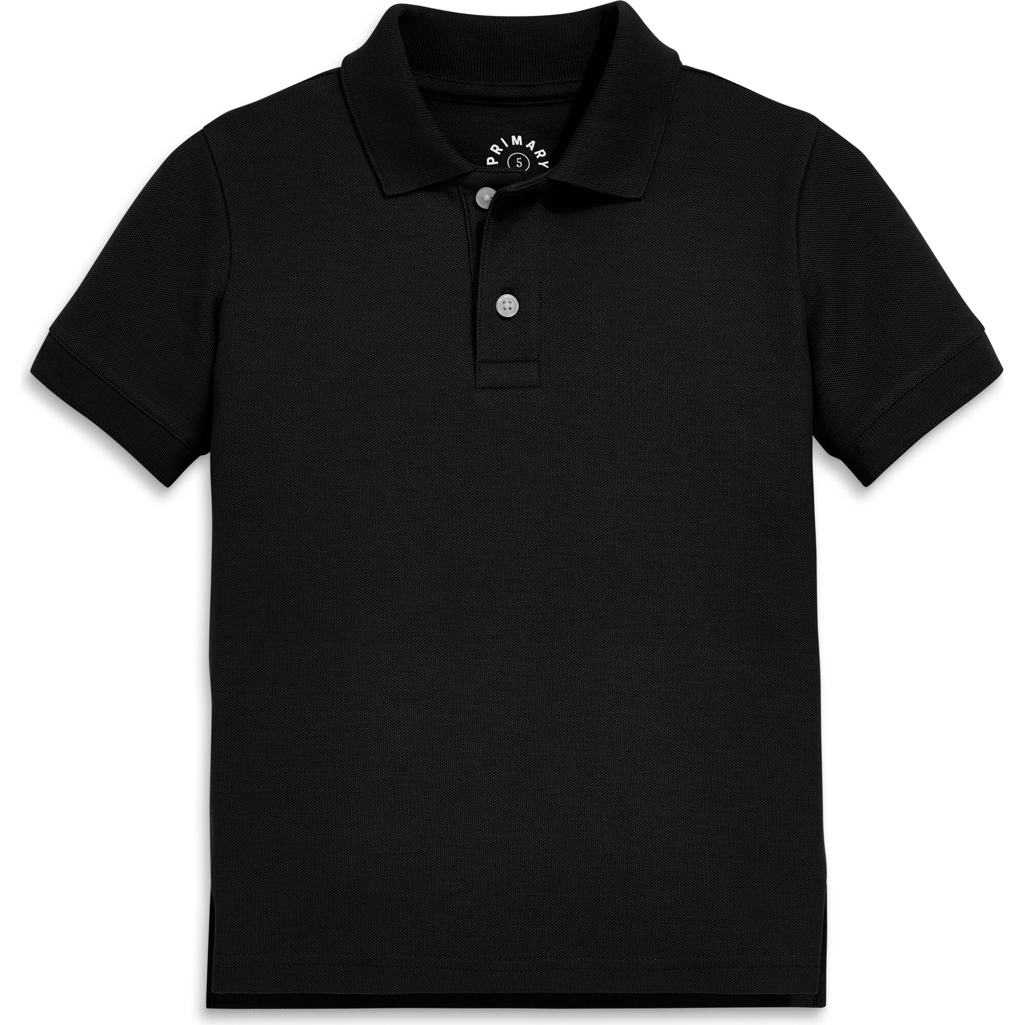 Kids Short Sleeve Pique Polo, Black - Polo Shirts - 1