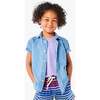Kids Short Sleeve Chambray Button Down, Chambray - Button Downs - 2