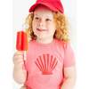 Kids Seashell Tee, Guava Sea Shell - T-Shirts - 3 - thumbnail