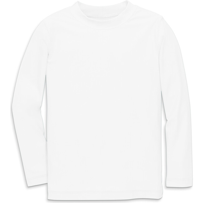 Kids Long Sleeve Rash Guard, White