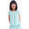 Kids Picnic Top In Seersucker Stripe, White Coast Stripe - Shirts - 2