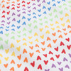 Kids Organic Long Sleeve Pj Set In Kaleidoscope Hearts, White Kaleidoscope Rainbow Hearts - Pajamas - 3