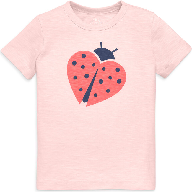 Kids Ladybug Tee, Light Blossom - T-Shirts - 1