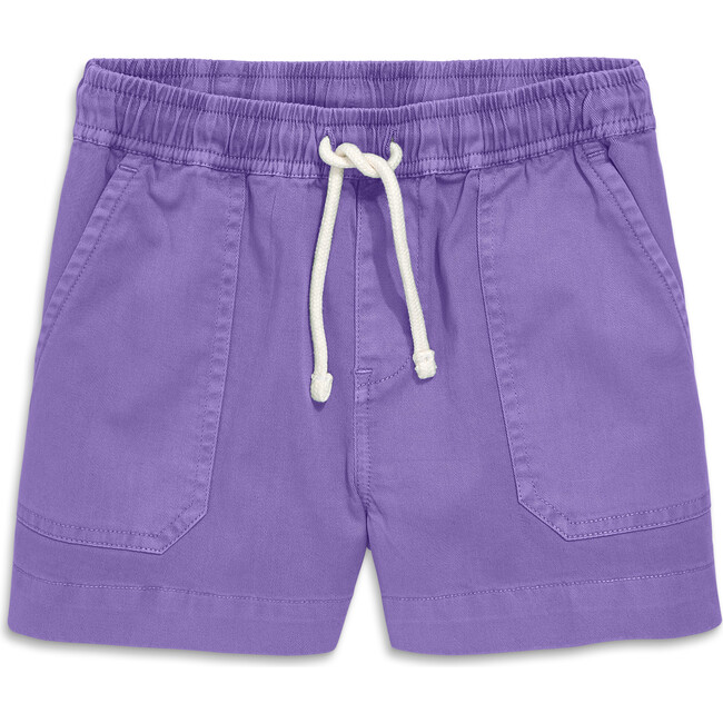 Kids Garment Dyed Stretch Chino Midi Short, Violet