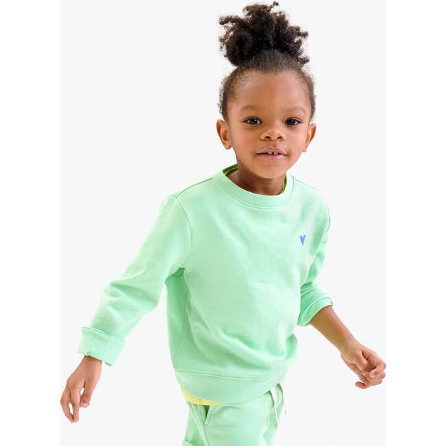 Kids Embroidered Sweatshirt, Pear - Sweatshirts - 2