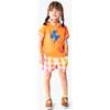 Kids Beach Short In Rainbow Gingham, White Rainbow Check - Shorts - 3 - thumbnail