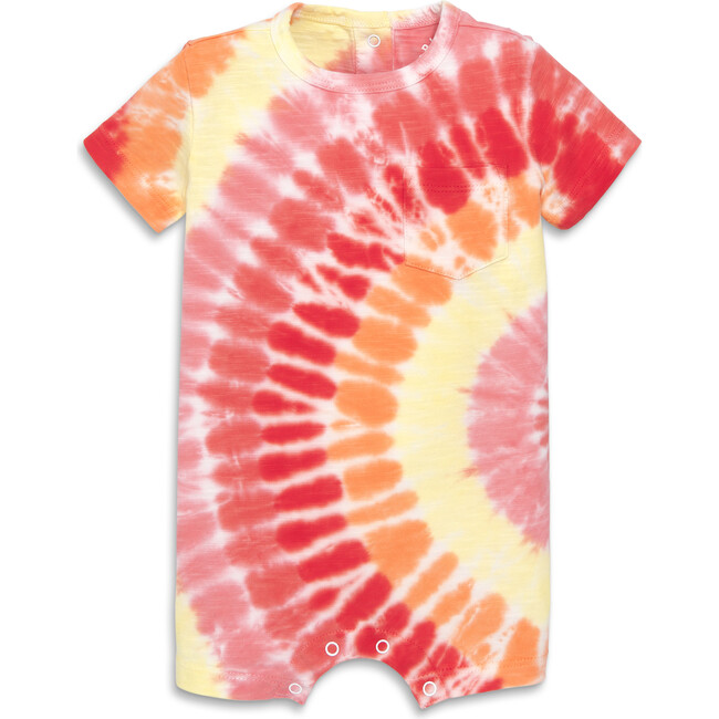 Baby Pocket Shortie In Tie-Dye, Warm Tie Dye Spiral
