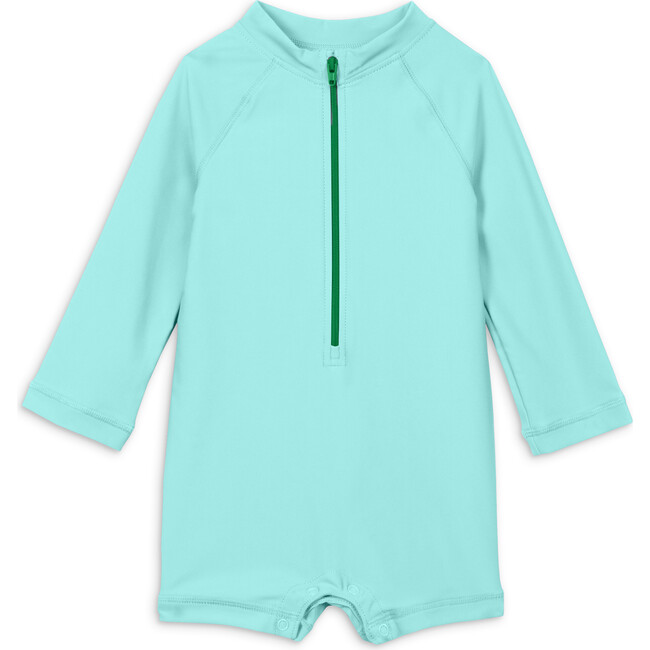 Baby One-Piece Rash Guard, Mist - One Pieces - 1