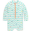 Baby One-Piece Rash Guard In Rainbow Fish, Mist Rainbow Swimming Fish - Rash Guards - 1 - thumbnail