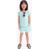 Kids Beach Short In Seersucker Stripe, White Coast Stripe - Shorts - 2