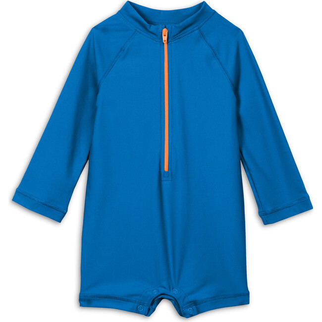 Baby One-Piece Rash Guard, Blueberry - Rash Guards - 1