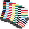 Kids Crew Sock 7-Pack In Stripe, Rainbow Stripe Mix - Socks - 1 - thumbnail