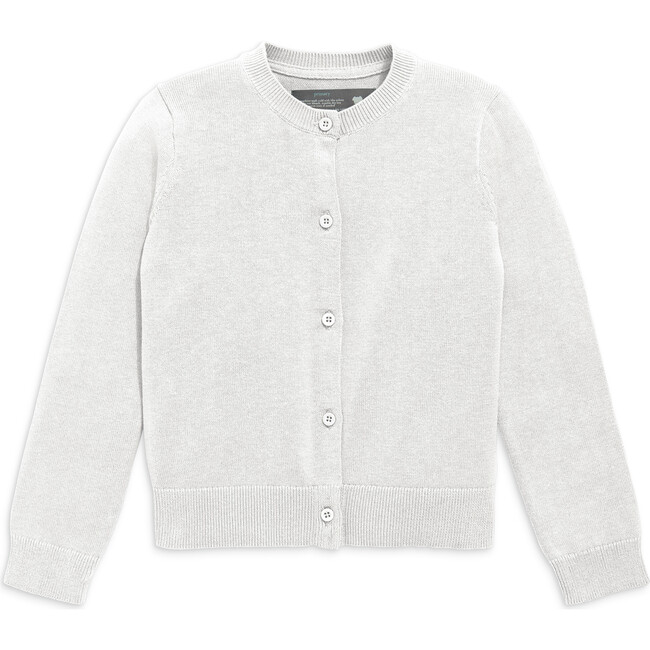 Kids Cotton Cardigan, White