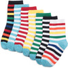 Kids Crew Sock 7-Pack In Stripe, Rainbow Stripe Mix - Socks - 2