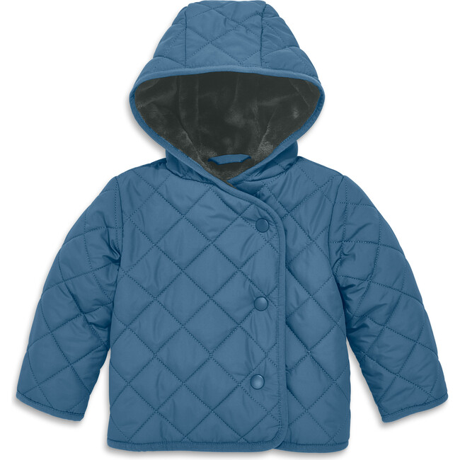 Baby Quilted Fleece-Lined Puffer Jacket, Moonlight