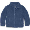 Teddy Fleece Jacket, Sunwashed Navy - Jackets - 1 - thumbnail