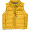 Baby Lightweight Puffer Vest, Mustard - Vests - 1 - thumbnail
