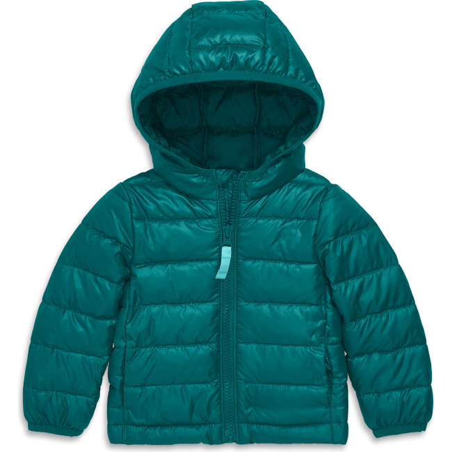 Baby Lightweight Puffer Jacket, Spruce - Jackets - 1