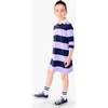 Long Sleeve Rugby Dress, Iris Navy Stripe - Dresses - 2