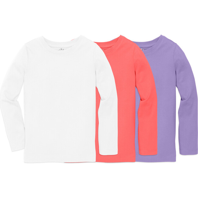 The Long Sleeve Slim Tee 3-Pack, Iris Mix - Pajamas - 1