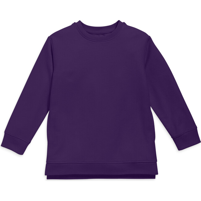 Pocket Tunic Sweatshirt, Grape - Sweatshirts - 1